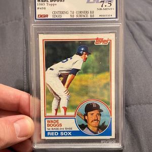 1983 Tops #498 Wade Boggs card.  Graded NR-mint 7.5